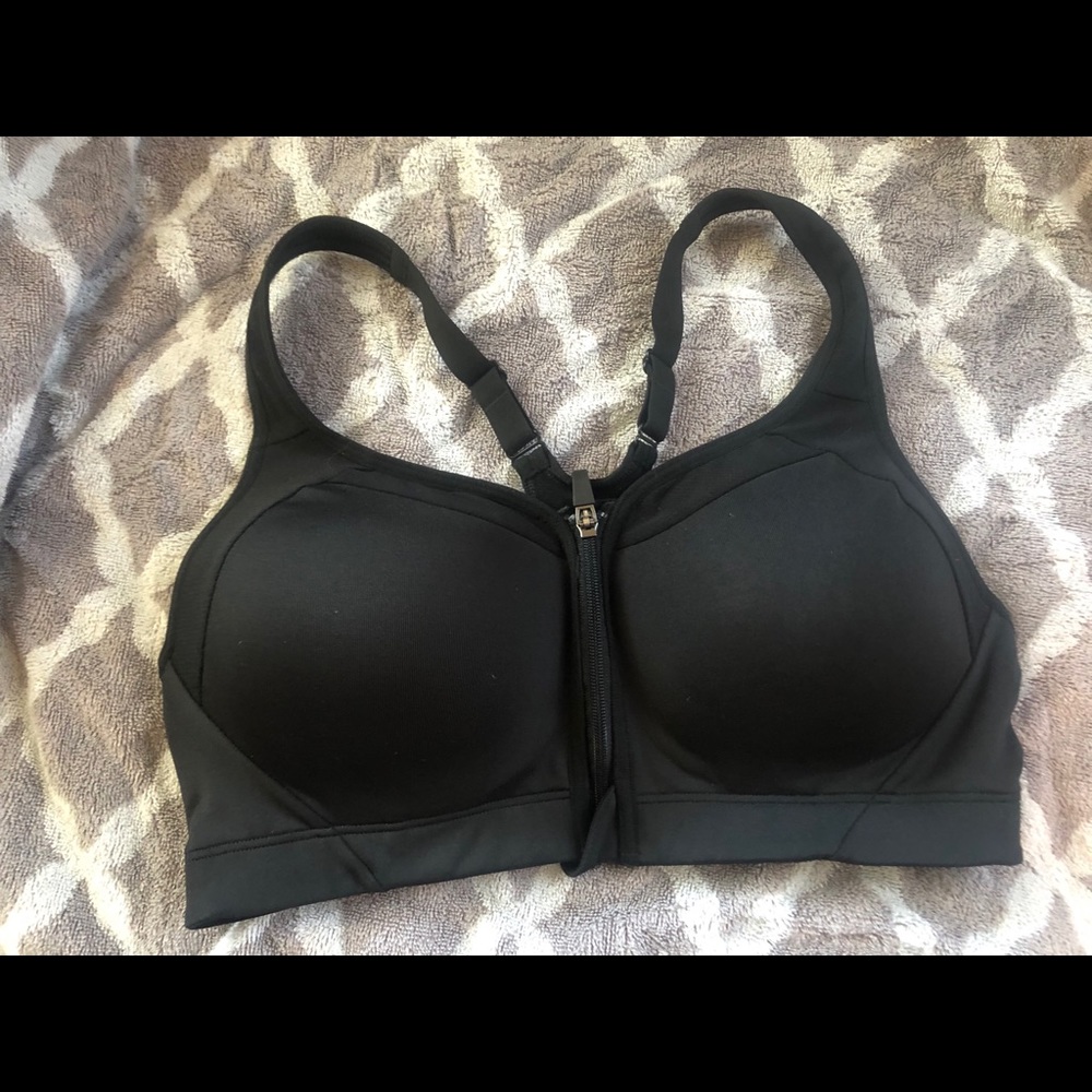 Zip up sports bra